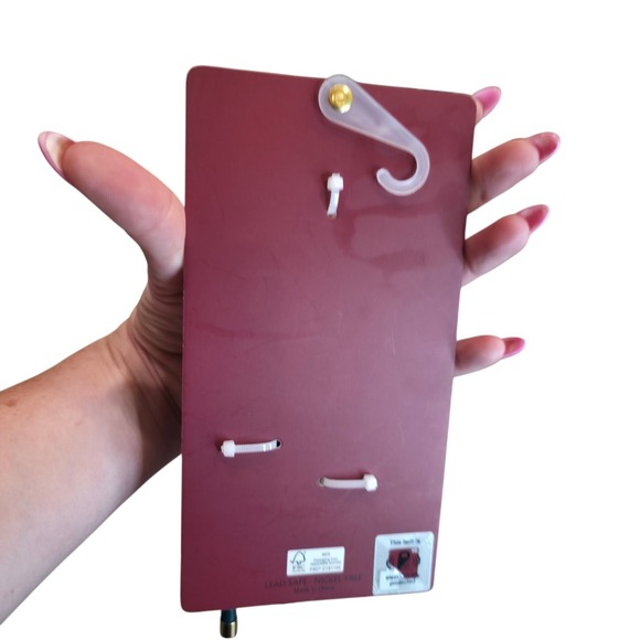 Piper K bag charm and keychain features a red heart and green leather tulips. - Picture 5 of 5